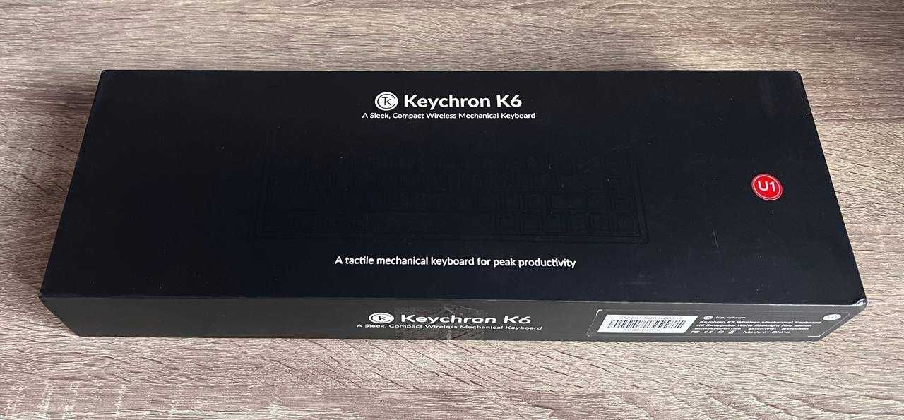 Механічна клавіатура Keychron K6 68 Key Gateron Blue White LED EN