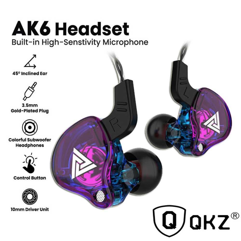 QKZ AK6 СИНІ навушники