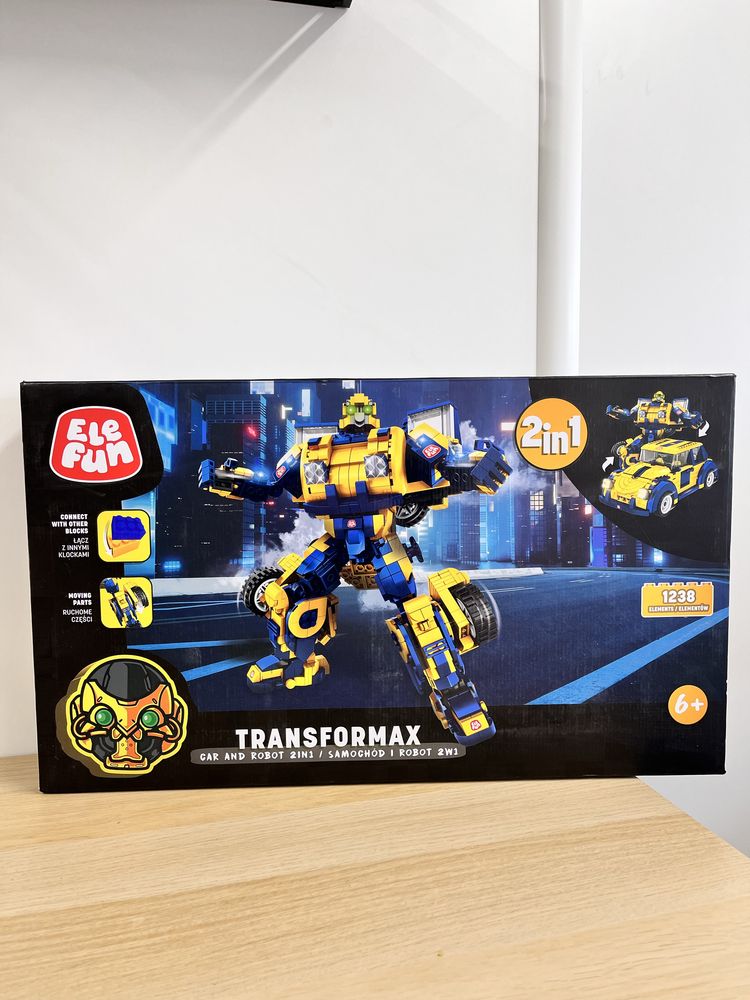 Klocki Elefun - Transformax 2w1 transformers samochód i robot 1238 el