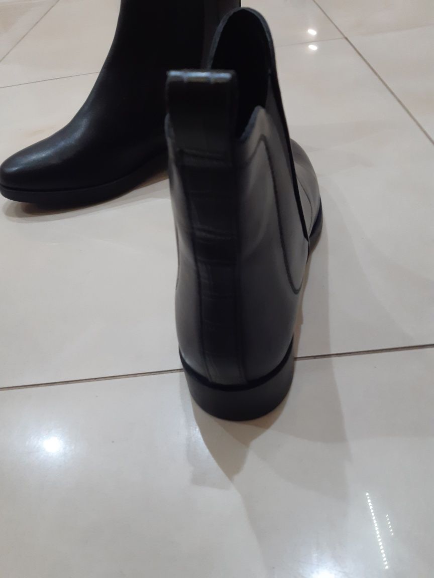 Skórzane buty wiosenne roz 39