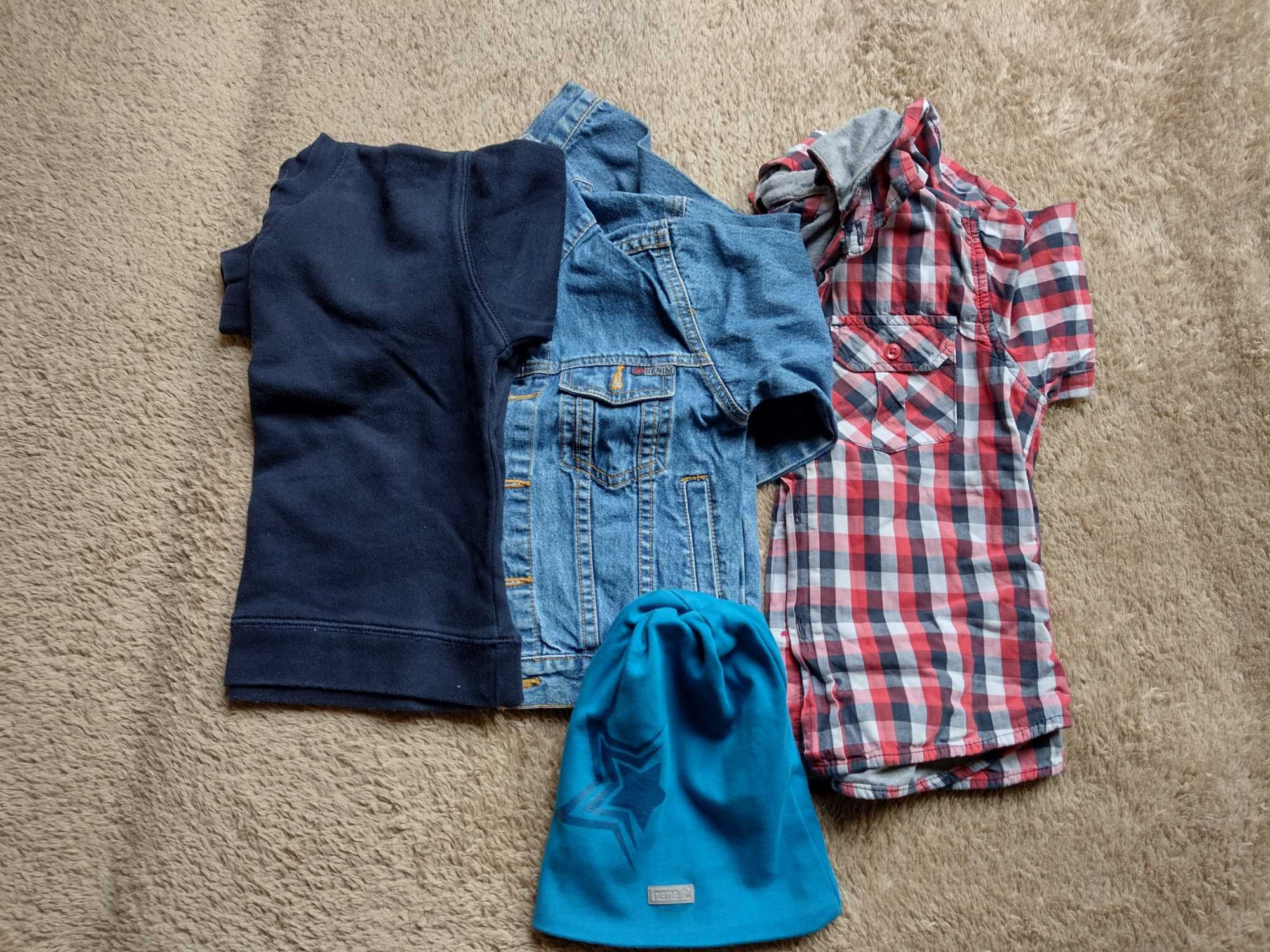 zestaw dla chłopca 4-5 lat ( bluza. kurteczka, koszula) czapka GRATIS