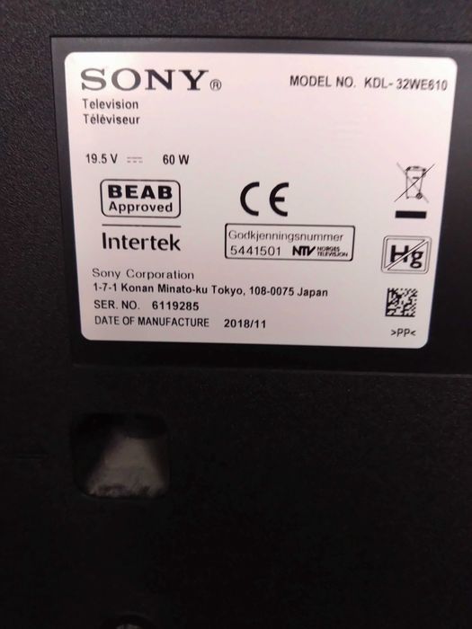 Sony Bravia KDL-32WE610