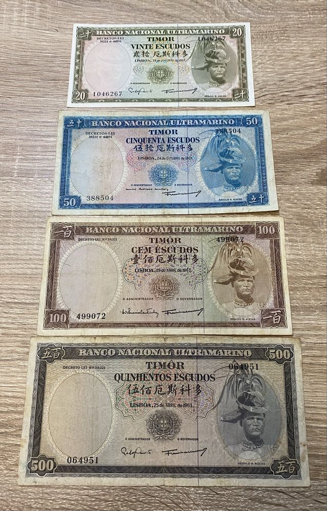 Notas TIMOR 20/50/100/500$00