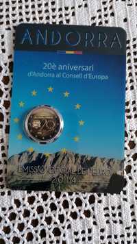 Moeda 2eur comemorativa Andorra 2014