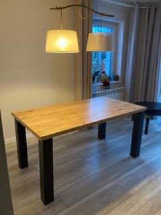 Handmade stół dębowy dąb drewniany loft na wymiar