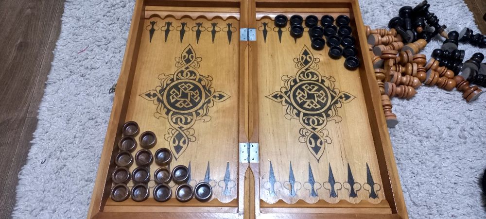 Шахматы , шашки, нарды 3 в 1  50×50 ,ручная работа ,подарочный вариант