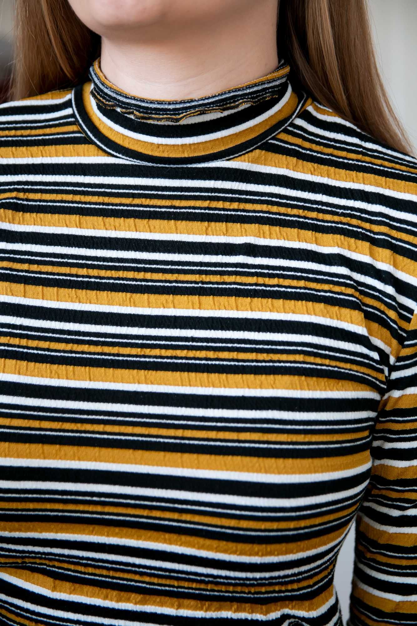 Sweter golf paski lata 90-te Bershka XS S 36 34