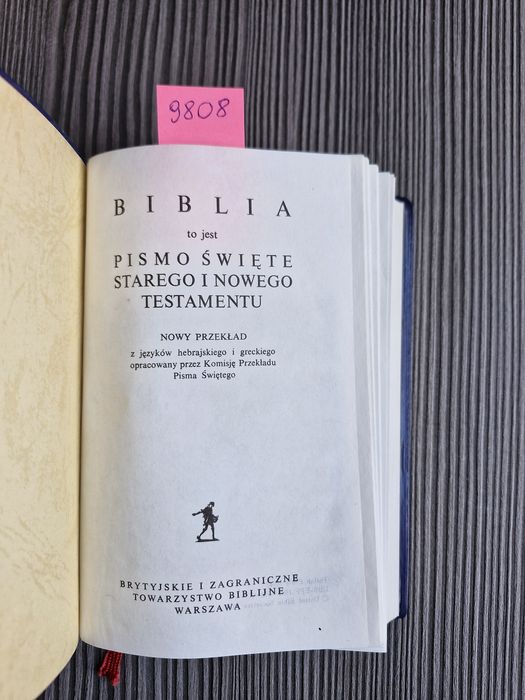 9808. "Pismo Święte Starego I Nowego Testamentu "