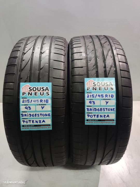 2 pneus semi novos 215-45r18 bridgestone - oferta dos portes