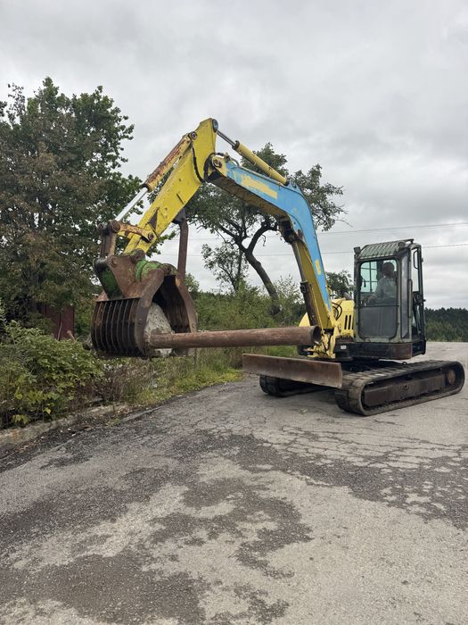 Koparka gasienicowa yanmar vio 75 8 ton chwytak jcb 8080 kubota