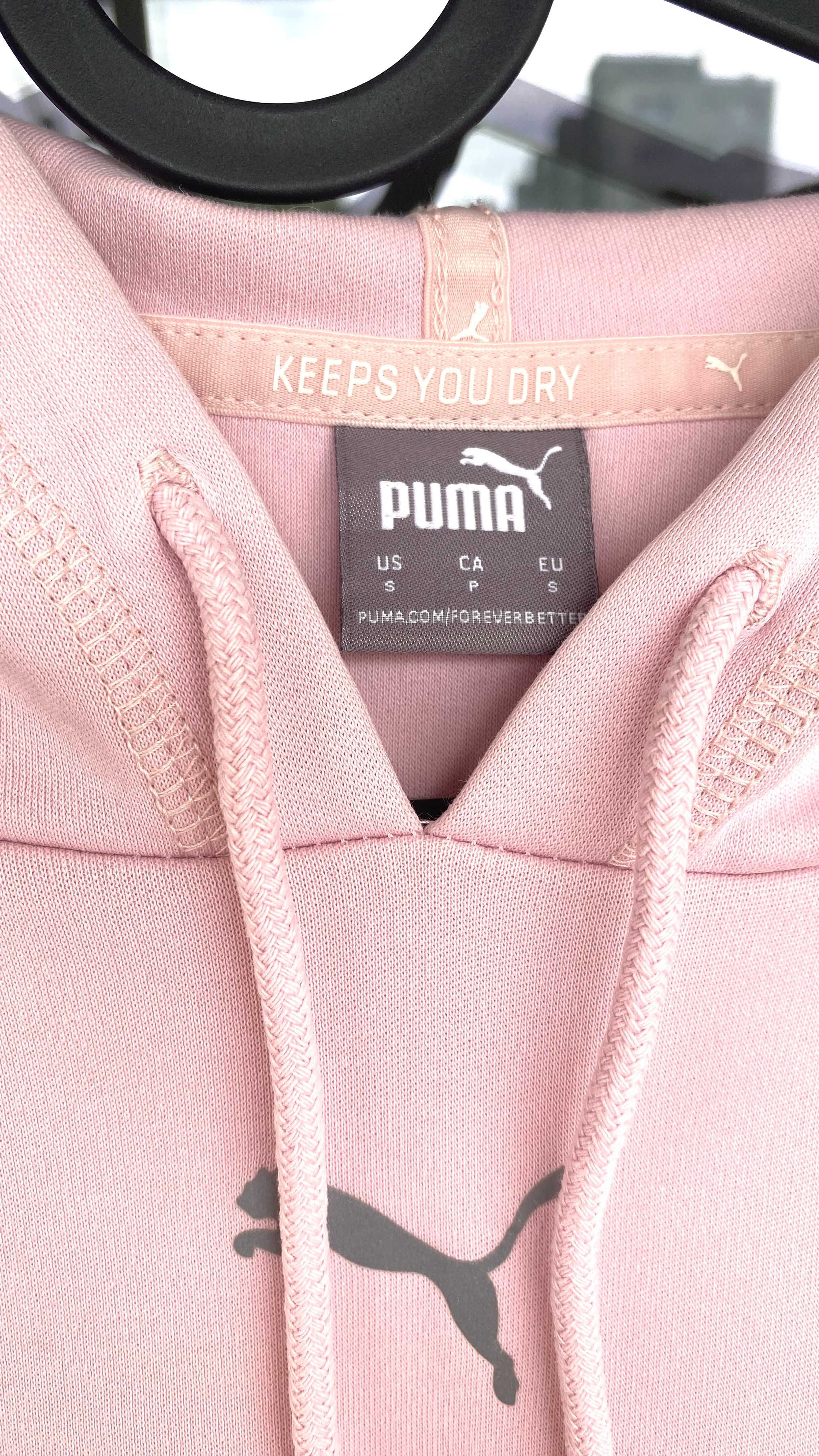 Bluza dresowa Puma różowa z kapturem rozm S