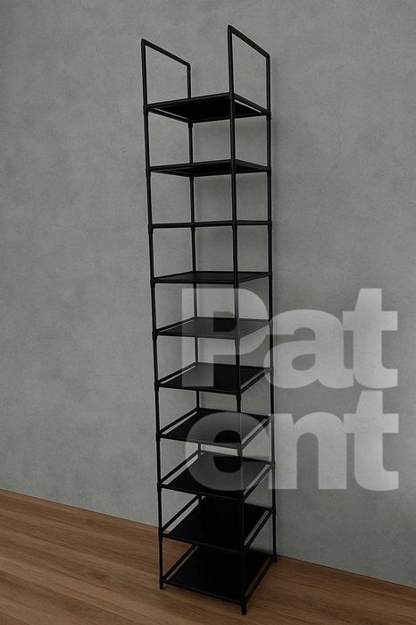 Przechowywanie dom 10 poziomów na pudełka wysokie czarny