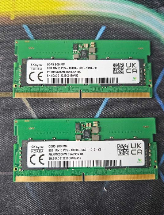 SODIMM 2x 8gb DDR5 SK hynix 4800MHz