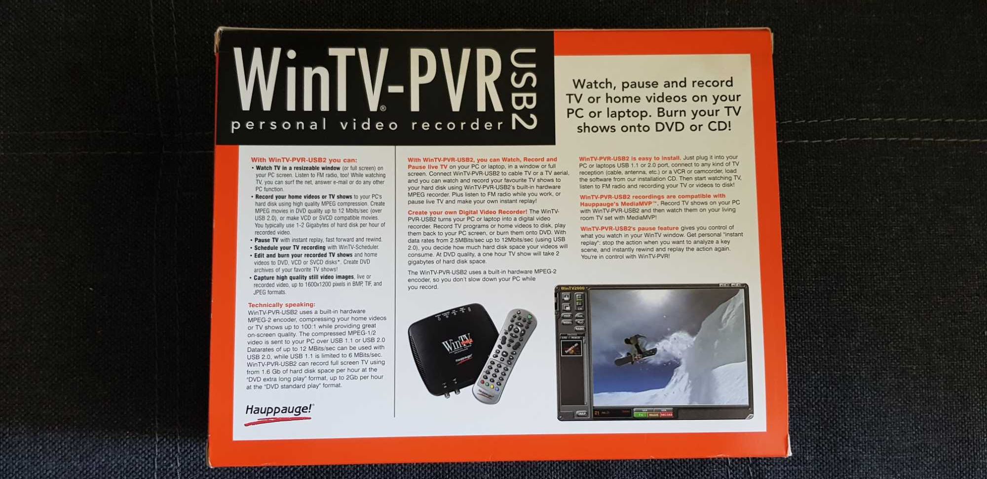 WinTV-PVR - Tuner Telewizyjny do Komputera/Laptopa