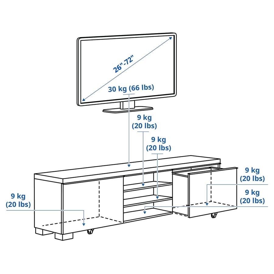 Conjunto Móveis TV IKEA Besta Burs