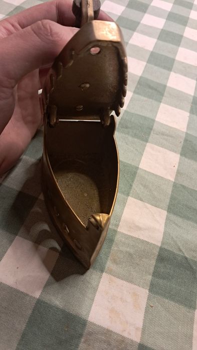 Żelazko małe z duszą stare prl zabytkowe miedziane