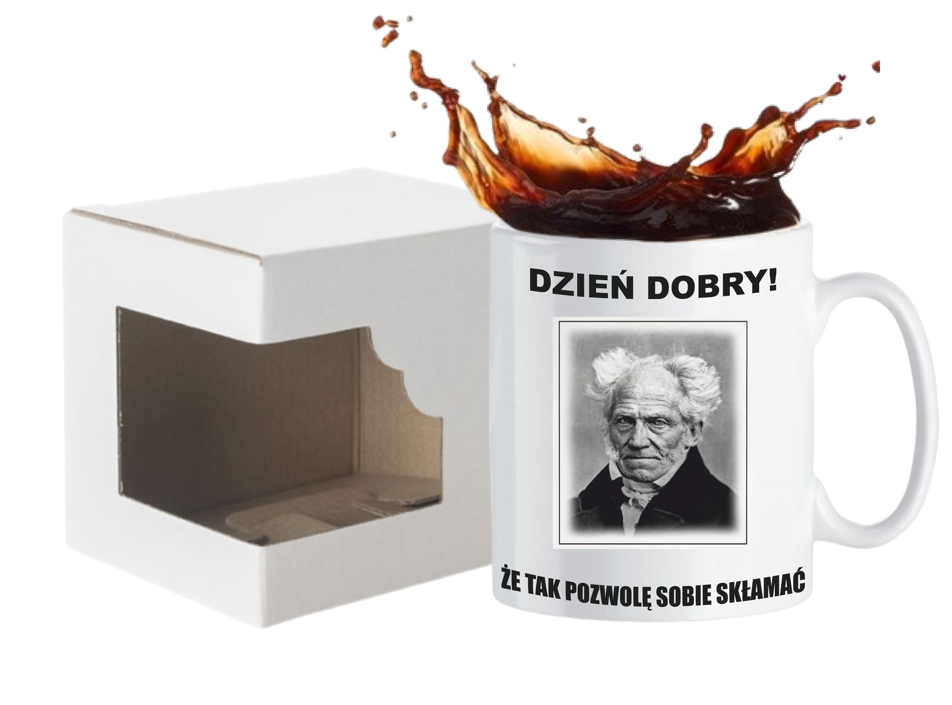 Kubek Dzień Dobry, Że Tak Pozwolę Sobie Skłamać Arthur Schopenhauer