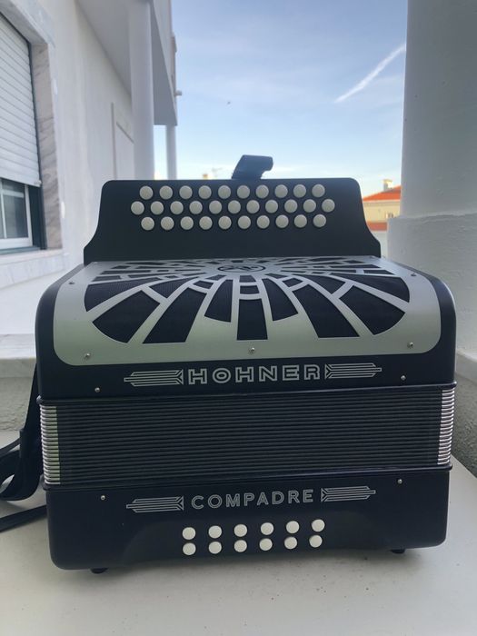 Concertina Hohner Compadre à 2 voz - em bom estado - oferta de mala