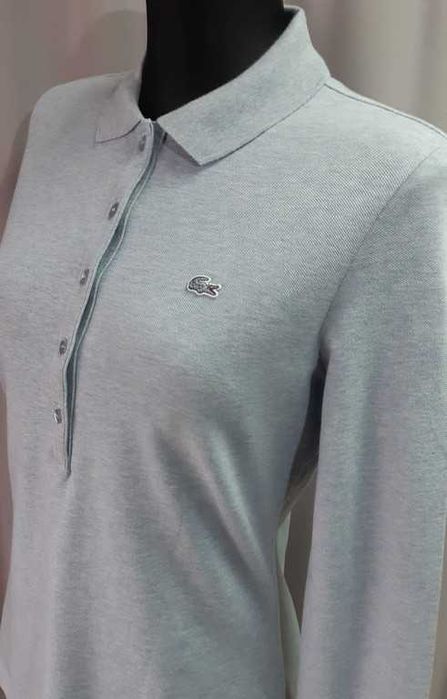 Поло голубое меланж Lacoste