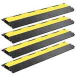 NOVO - Rampas protetoras de cabos 4 pcs 2 canais borracha 101,5 cm