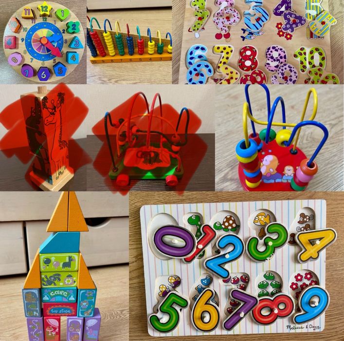 Дерев’яні розвиваючі екологічні іграшки за методикою Монтессорі