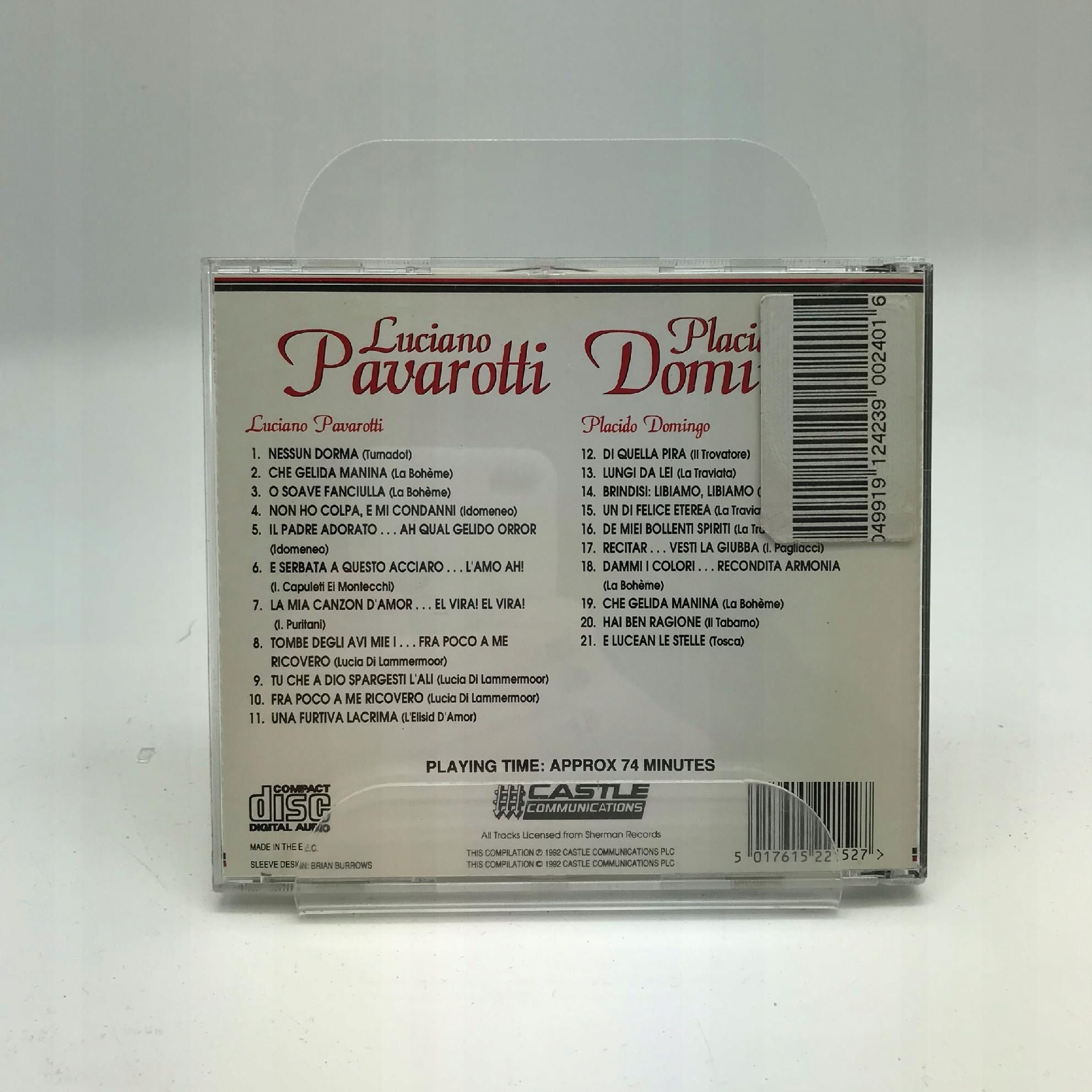 Cd - Pavarotti, Domingo - Luciano Pavarotti. Placido Domingo 1992
