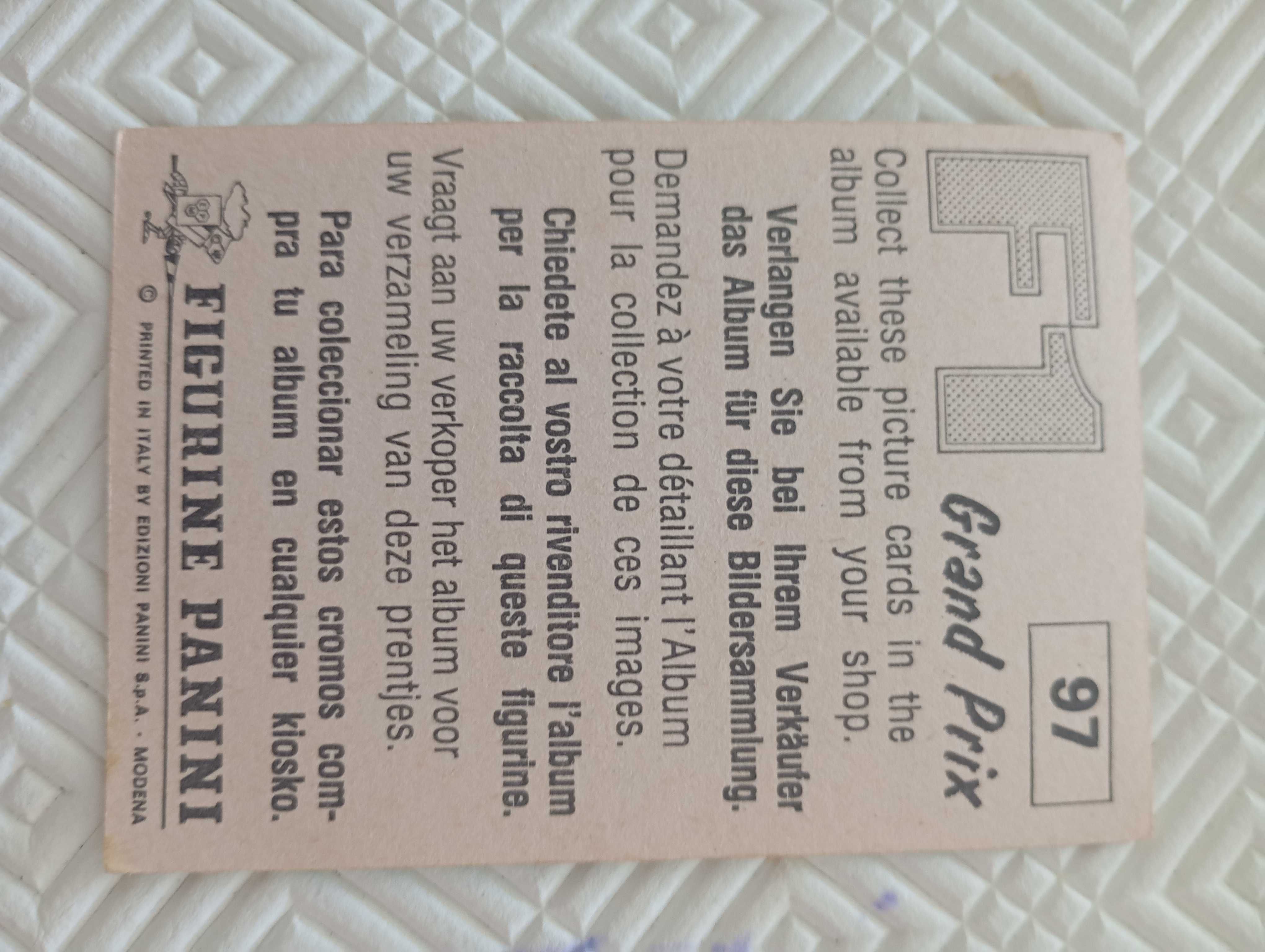 Cromos coleção PANINI formula 1 anos 80