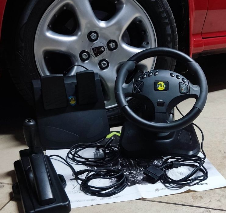 Volante+pedais+velocidades+travão de mão PS1/PS2