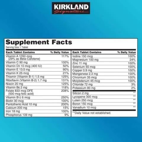 Вітаміни Kirkland Daily Multi  USA Оригінал