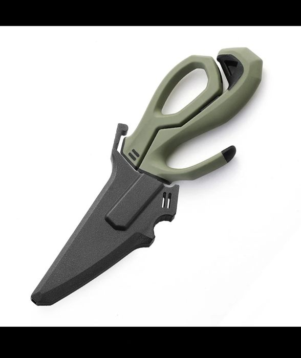 Тактичні туристичні ножиці-ніж мультитул з чохлом