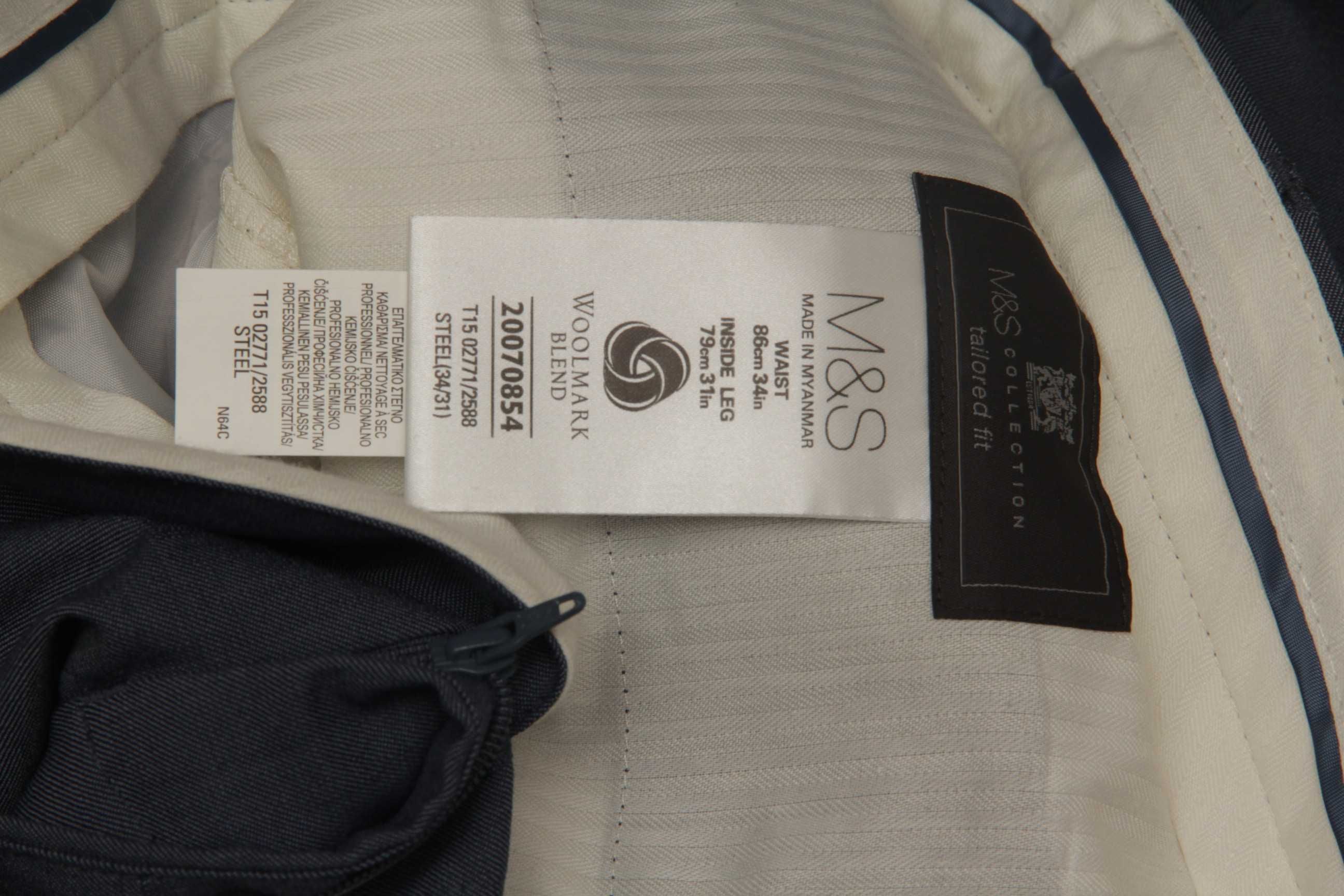 Woolmark (Marks & Spencer Luxury) 34 31  брюки pure new wool