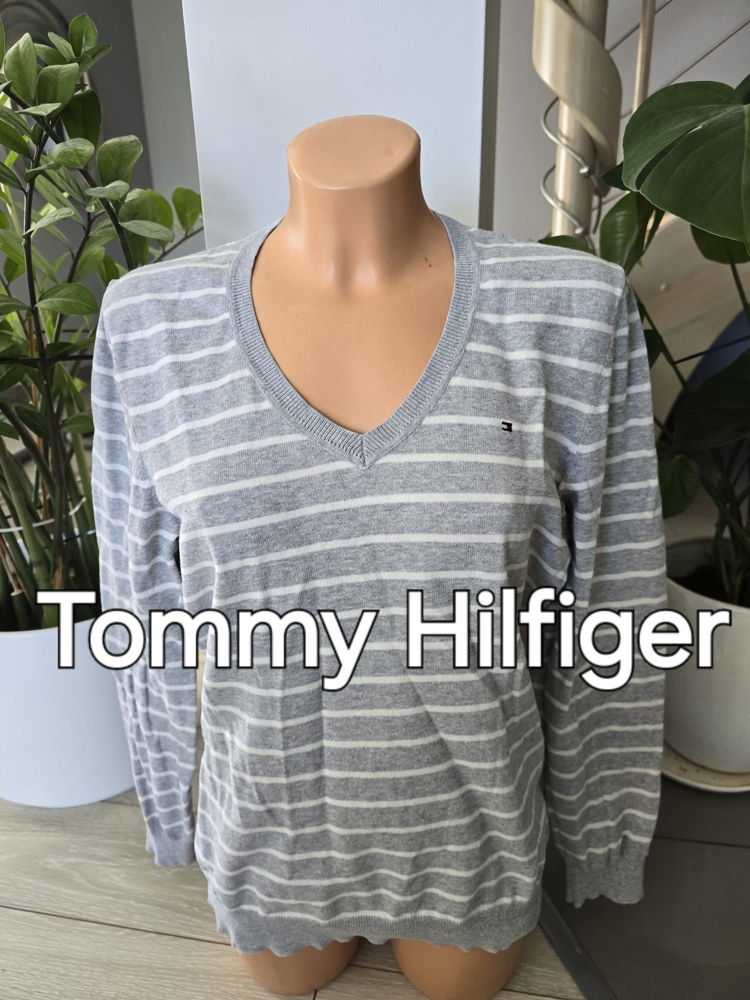 Tommy Hilfiger sweter do serka rozmiar L