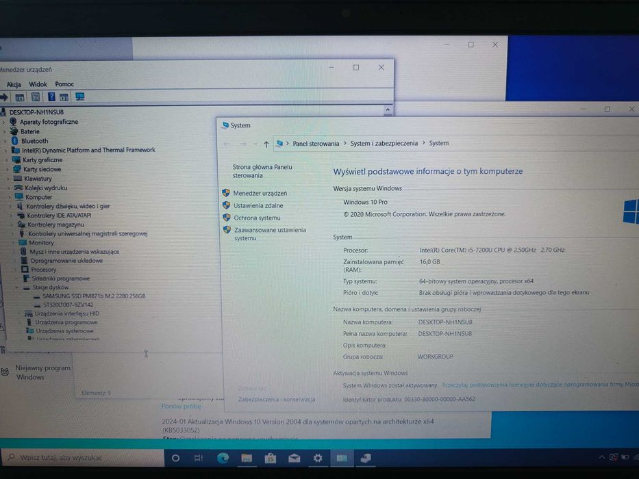 Dell Vostro 5568 15,6" Core i5-7200U/16GB Ram/256 SSD/320 HDD/Win10