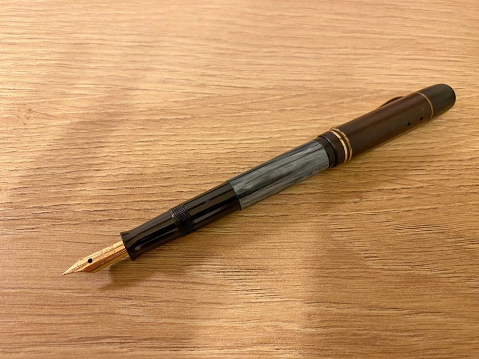 Pióro wieczne Pelikan 100, Green Marbled, DE, 1930s