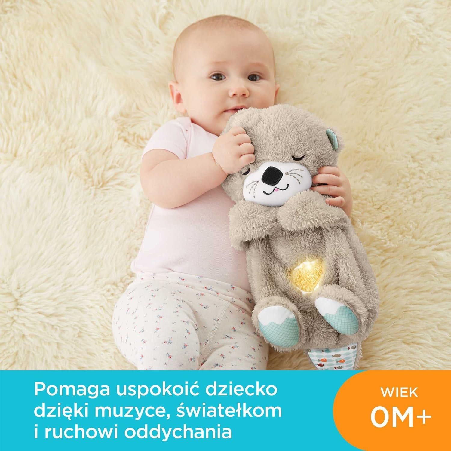 Nowa Fisher-Price Oddychająca Wydra Usypianka - Przytulanka Prezent