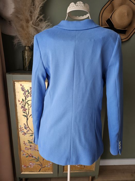 Elegancki Garnitur damski ze spodniami  Błękit More & More Strukturaln