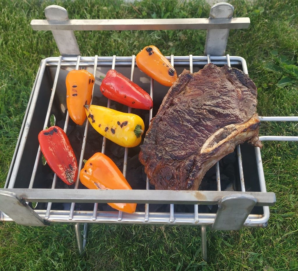 Grelhador pequeno ideal para campismo e picnic