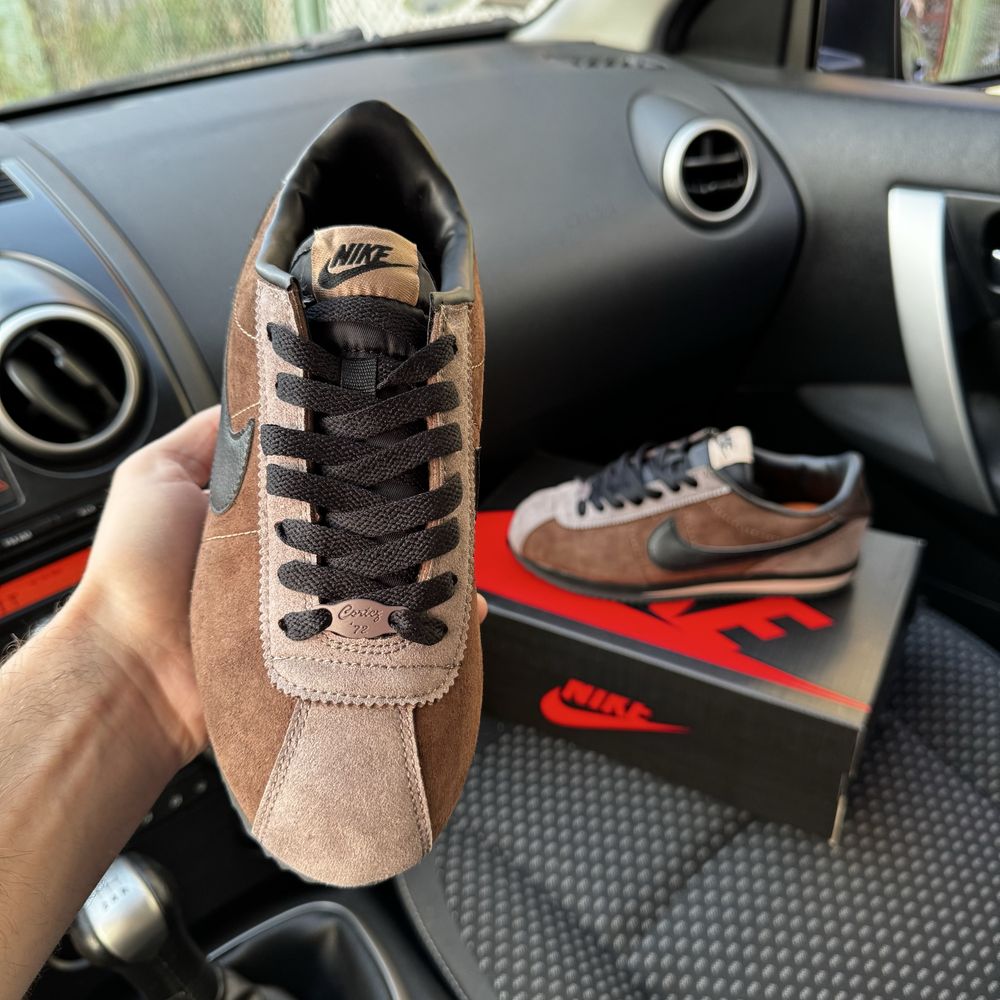 Жіночі кросівки найк кортез коричневі замша Nike Cortez Brown 36-41