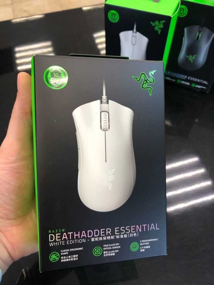 НОВА!! Razer DeathAdder Essential Мишка Ігрова з Підсвіткою Чорна-Біла