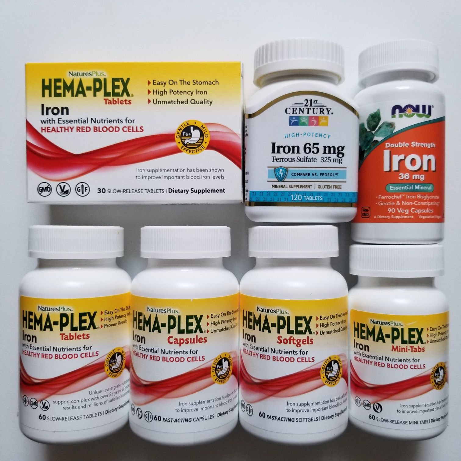 Залізо. Hema plex. БАД. Iherb. Железо