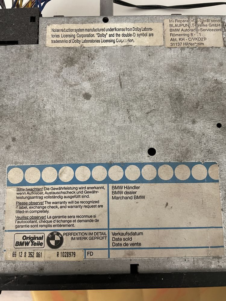 Radio BMW Reverse RDS e30