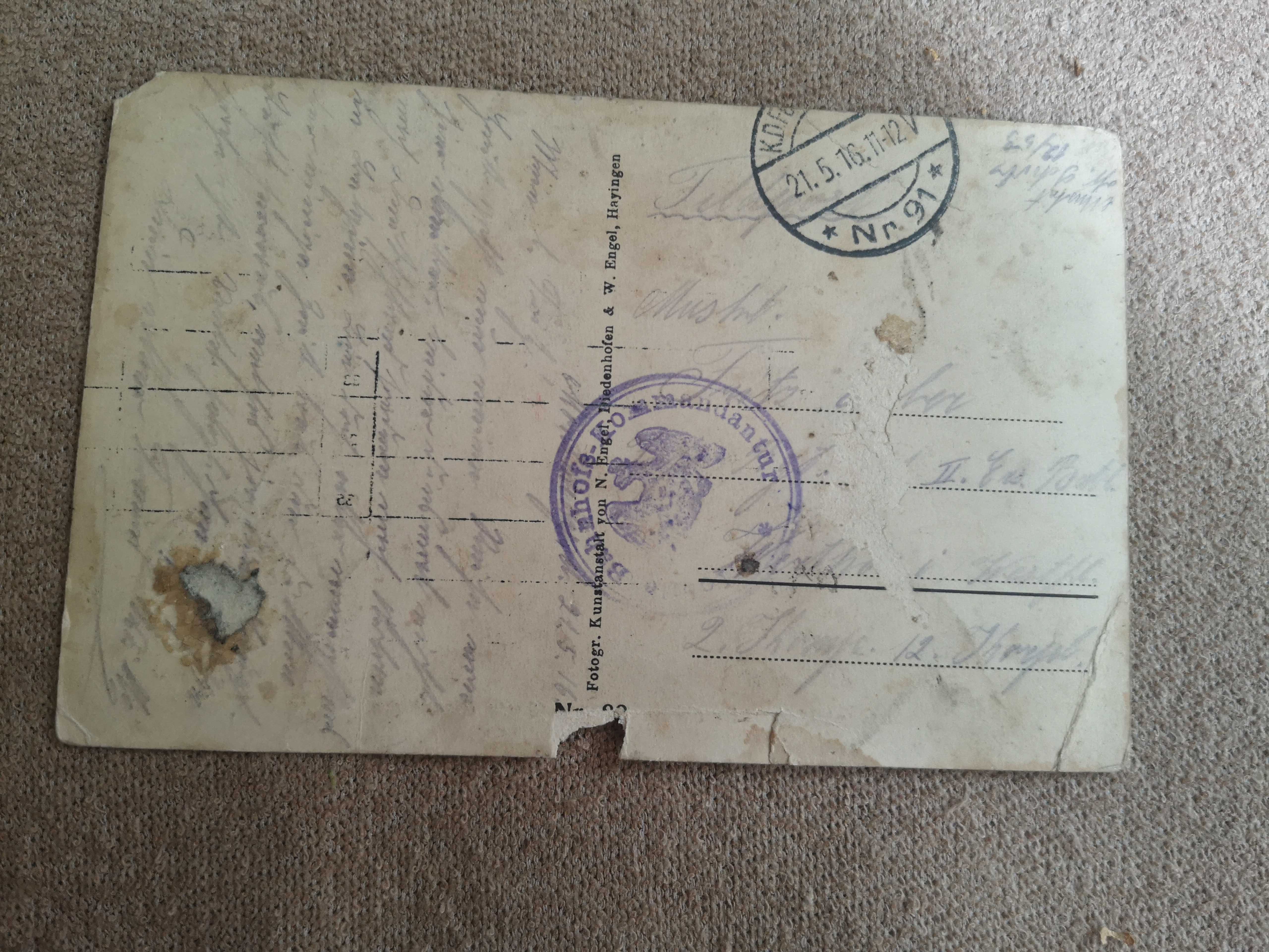 stara pocztówka MONTMEDY francja - 1916r żołnierze