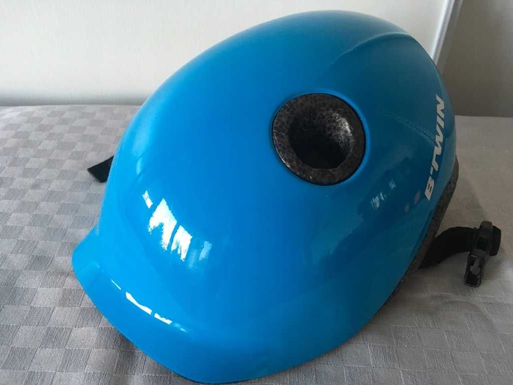 Kask rowerowy niebieski BTWIN KH100 Gavroche jr 48-52cm  IDEALNY STAN