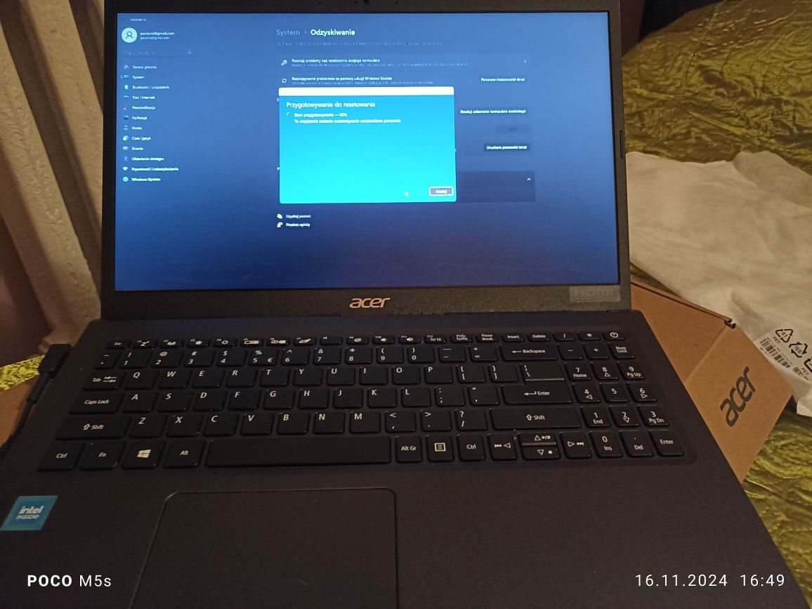 Laptop Acer Extensa Ex215-32, pentiumN5100, 15'6,, SSD 512GB, 12GB RAM