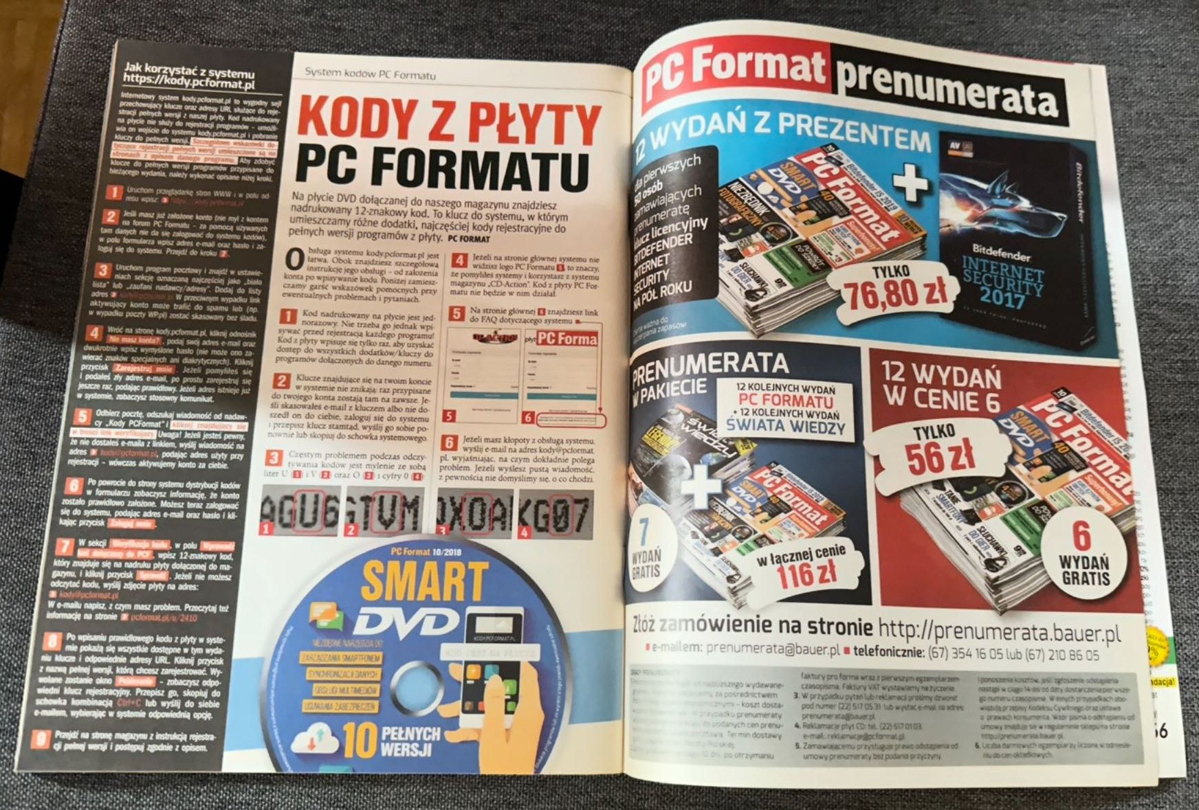 PC Format nr 10/2018 (217) z dołączoną i nieoderwaną płytą