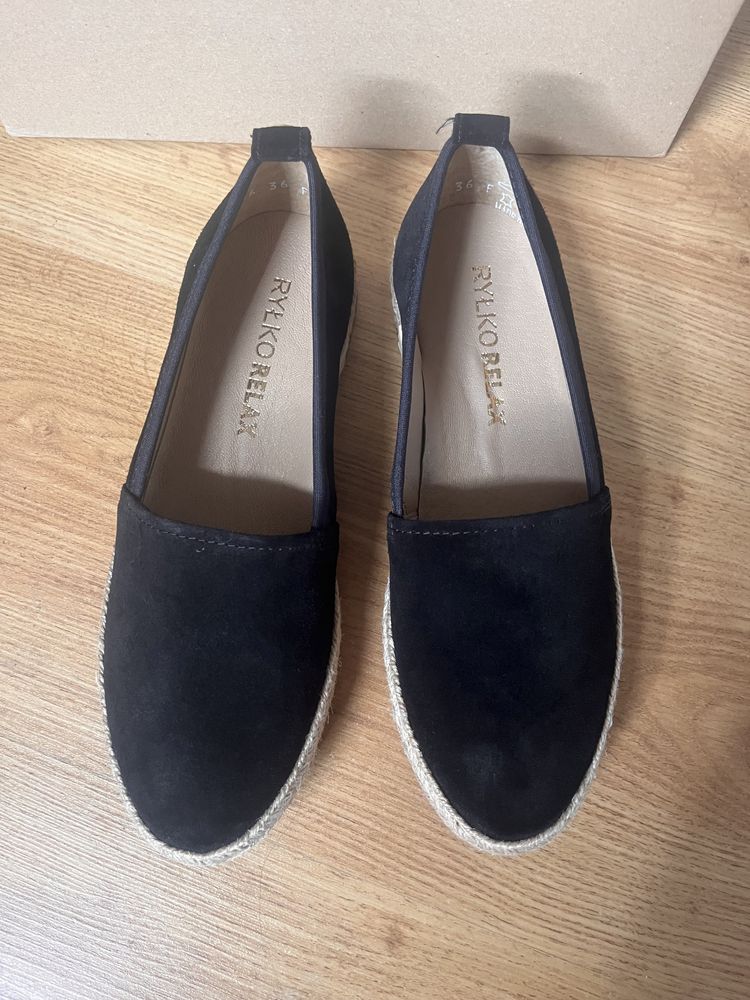 Nowe czarne espadryle Ryłko