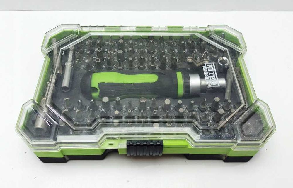ZESTAW Bitów Końcówek z Wkrętakiem GRZECHOTKOWYM 105 el. NITEO TOOLS