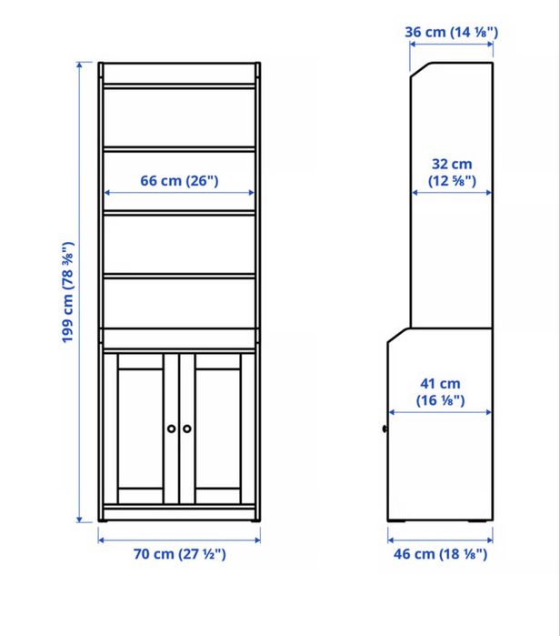 Armário Cinzento com Vitrine
