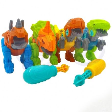 WOOPIE Zestaw Dinozaury do Skręcania 4 szt. Zestaw Konstrukcyjny w Pud
