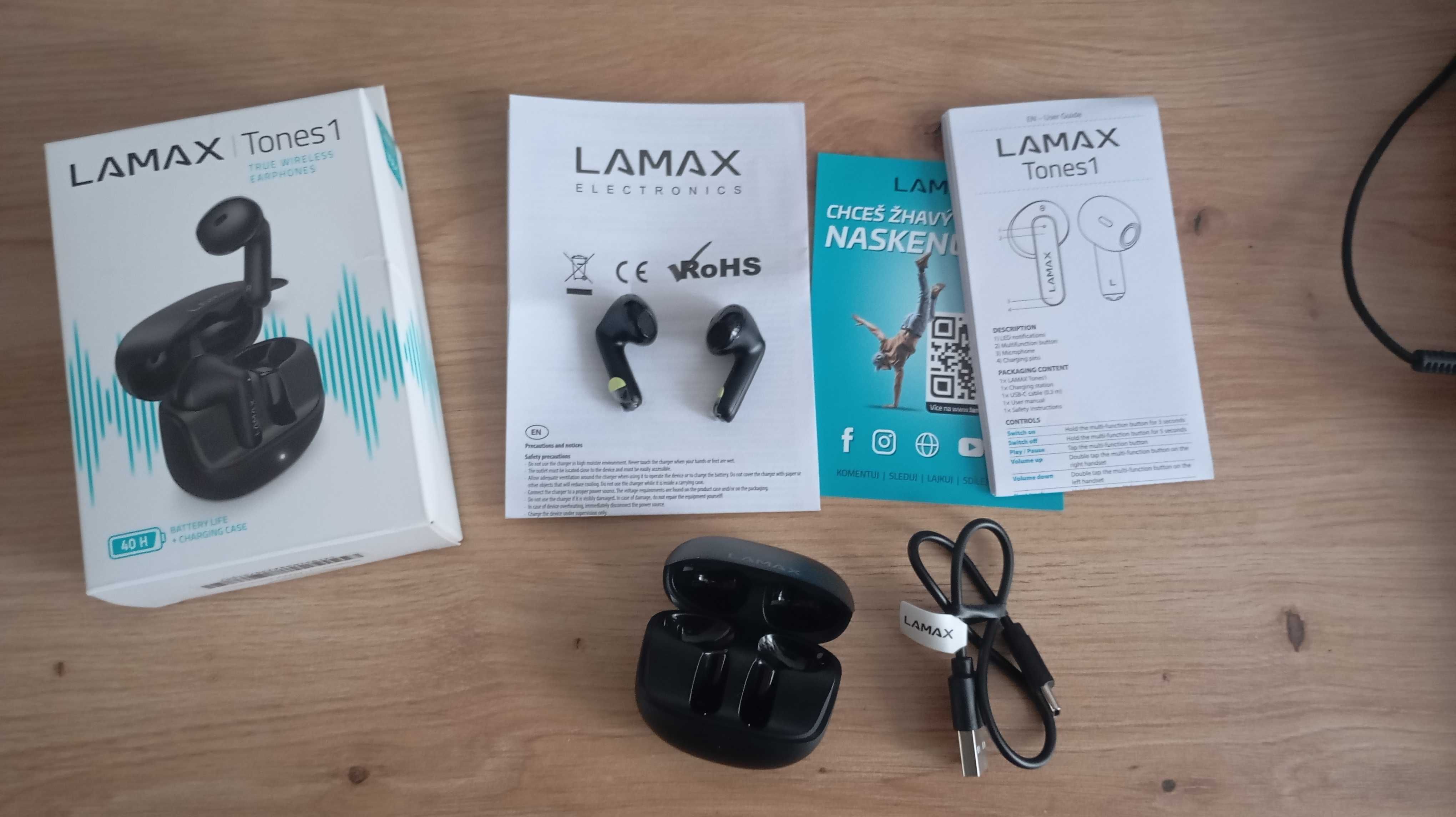 PRO Słuchawki bezprzewodowe bluetooth LAMAX TONES1 - Nowe